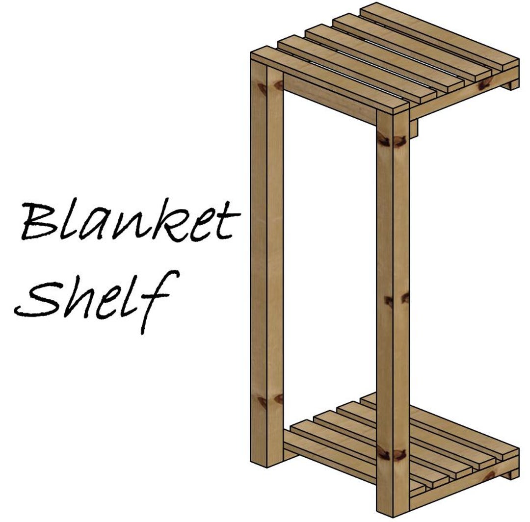 Blanket Shelf DIY Plans – Rustic Farmhouse Woodworking, Quilt & Linen ...