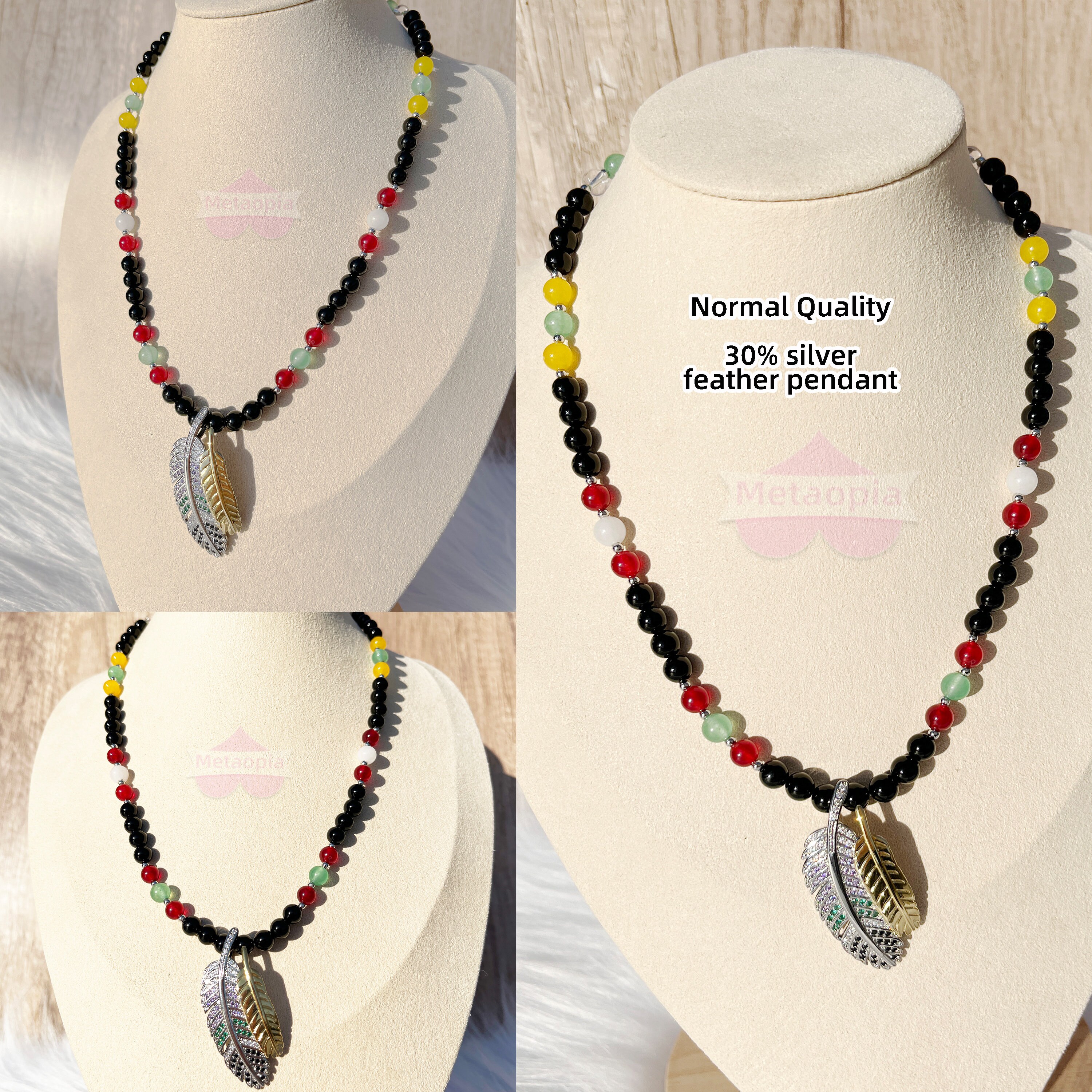 Customized Crystal Beaded Necklace With Feather Pendant Like Yuzuru Hanyu's  - Etsy