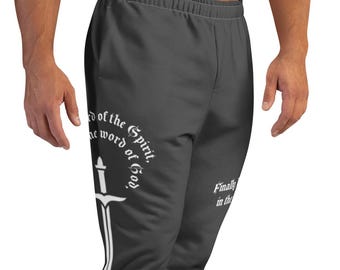 Pantalones deportivos para hombre con versículos bíblicos - Pantalones deportivos de Armadura de Dios Efesios Escritura