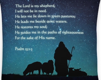 Cojín del Salmo 23 – Versículo bíblico: El Señor es mi pastor