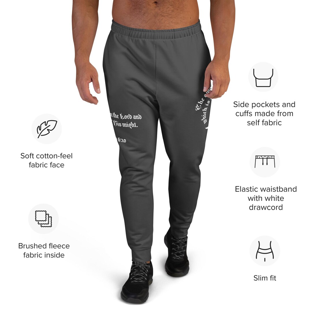 Scriptures Snickers Bible Verse Men's Joggers - Armor of God Ephesians Workout Pants ...