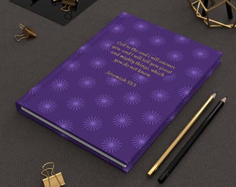 Jeremías 33:3 Diario de tapa dura de las Escrituras / Cuaderno de fe de los Nombres de Dios