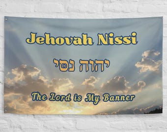 Bandera - Jehová Nissi El Señor es mi estandarte - Versículo bíblico de la Escritura Éxodo