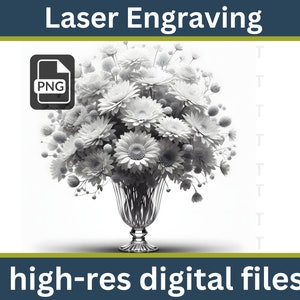 Moederdagbloem, laser-png-gravure, digitaal 3D-gravurebestand, cadeau moeder, 3d-illusie, gelukkige moederdag, bruiloftsdecor, woondecoratie
