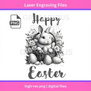 Incisione laser coniglietto pasquale, incisione laser PNG, file laser pasquali, png coniglio pasquale, png cestino pasquale, file laser, file laser per le vacanze