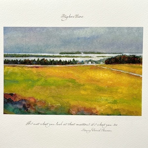 Watercolor Nature Giclée Print Higher View