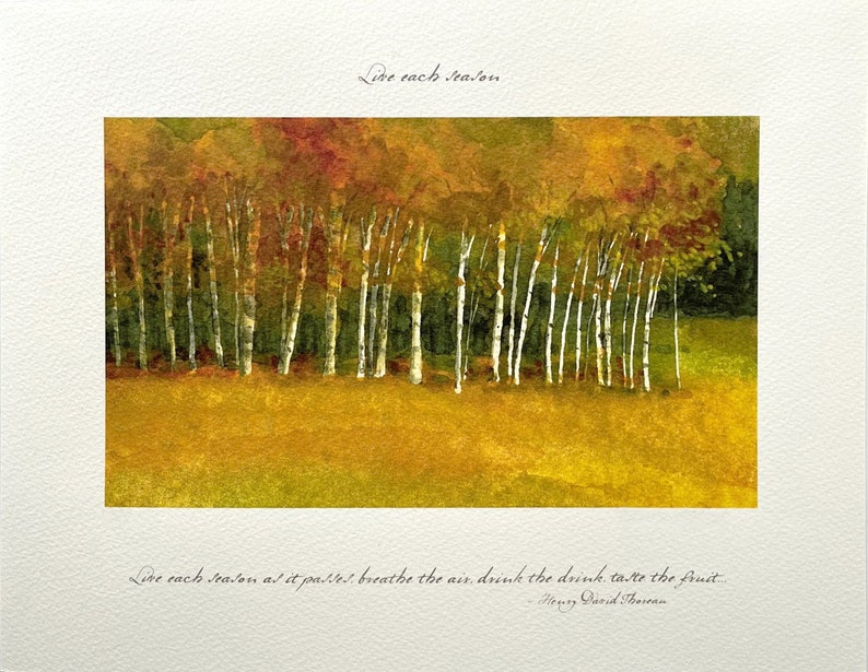 Watercolor Nature Giclée Print Live Each Season