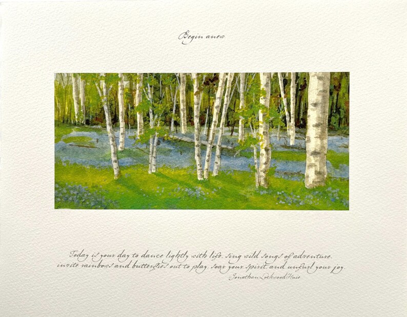 Watercolor Nature Giclée Print Begin Anew