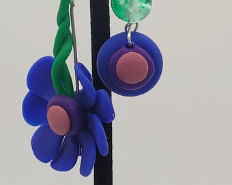 Floral Mismatched Earrings