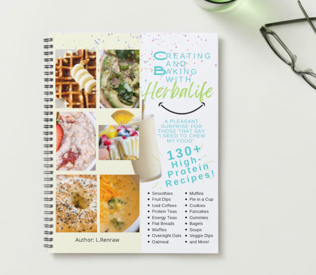 Herbalife Recipe Book. 46 Page Recipe Book of Smoothies, Teas, Coffee, Bagels, Waffles, Pie