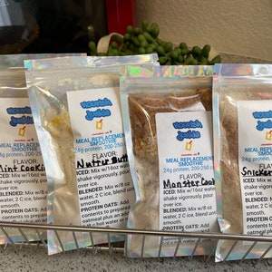 Meal Replacement Shakes, “The Cookie Collection”. 14 pack. 4 Snickerdoodle, 4 Nutter Butter, 3 Mint Cookie, 3 Monster Cookie