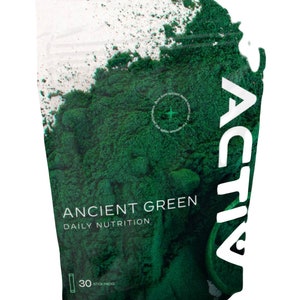 Activ Greens Daily Nutrition. One and Done. Organic. Simply add to water or a protein shake. This product is all your body needs in a day.