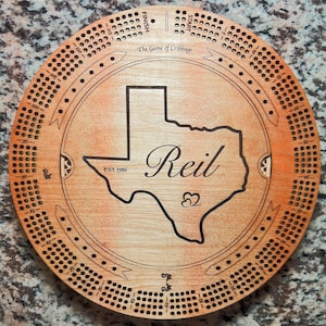 Custom Laser-Engraved Cribbage Board — Personalized for 2–4 Players