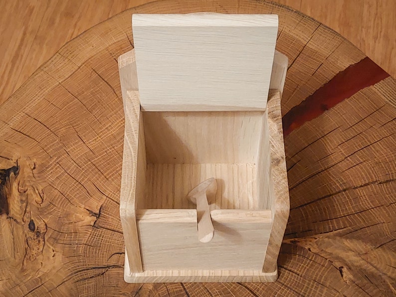 Wooden Salt Box With Lid, Wall Mounted, Wooden Wall Decor, Salt