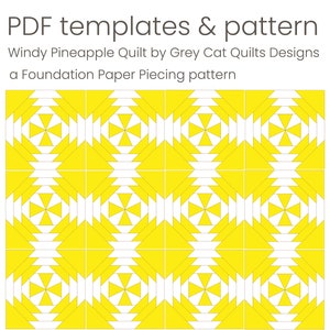 Windy Pineapple Foundation Paper Piecing Pattern - PDF Download