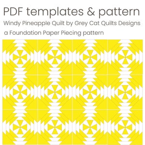 Windy Pineapple Foundation Paper Piecing Pattern - PDF Download