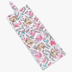 Farrell bag cover, gastric relief bag cover, IV bag cover, catheter cover, feeding tube accessory, Farrell bag holder, floral sloths