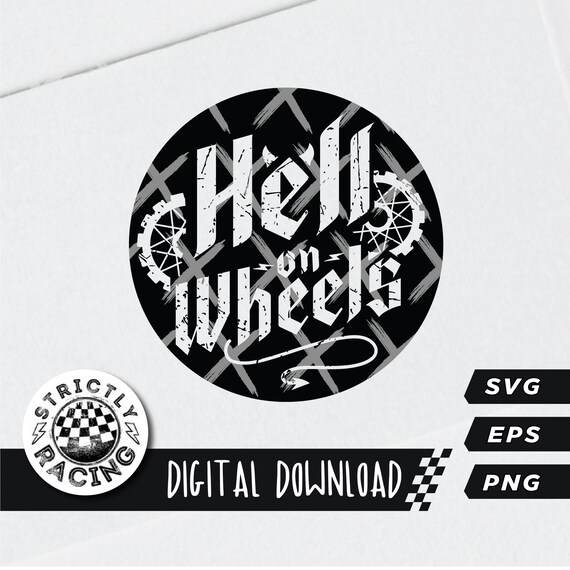 Hell On Wheels SVG Dirt Bike Diseño Digital Cricut Silueta Strider.
