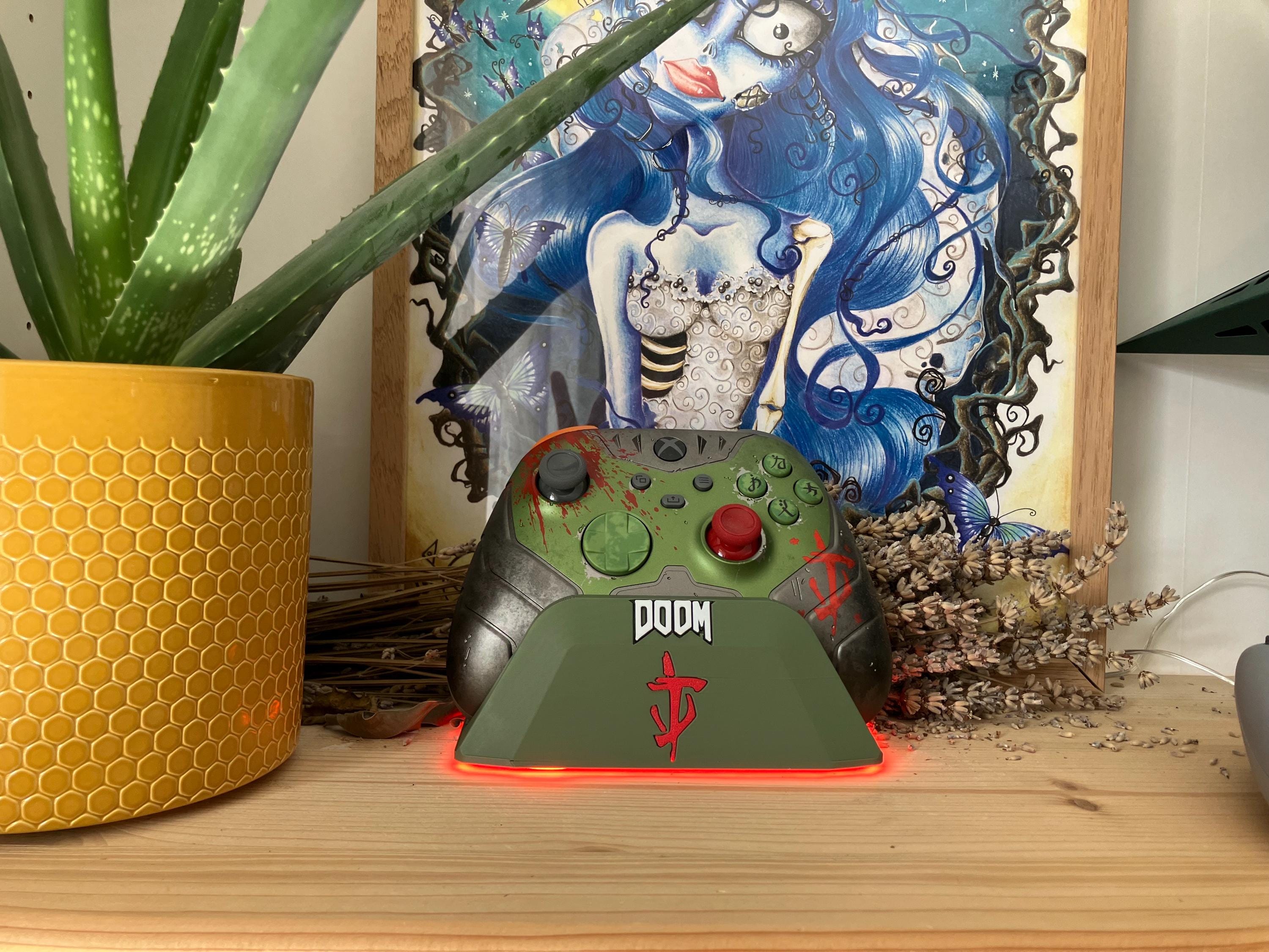 Xbox DOOM Controller Stand | Customizable LED Display | The Dark Ages Edition | Gaming Accessory