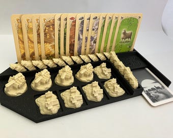 Catan. Game organizer for Catan figurines. Update of the Catan game.