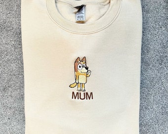 Mum Chilli Bluey Embroidered Crewneck