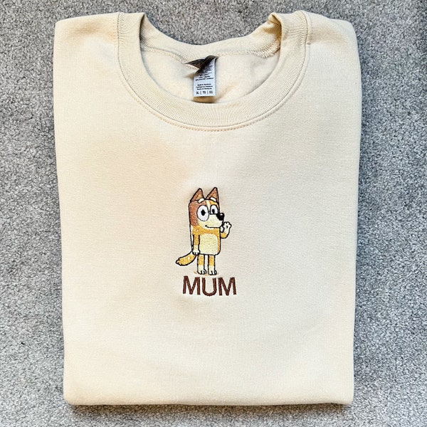 Mum Chilli Bluey Embroidered Crewneck