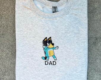 Dad Bluey Embroidered Crewneck