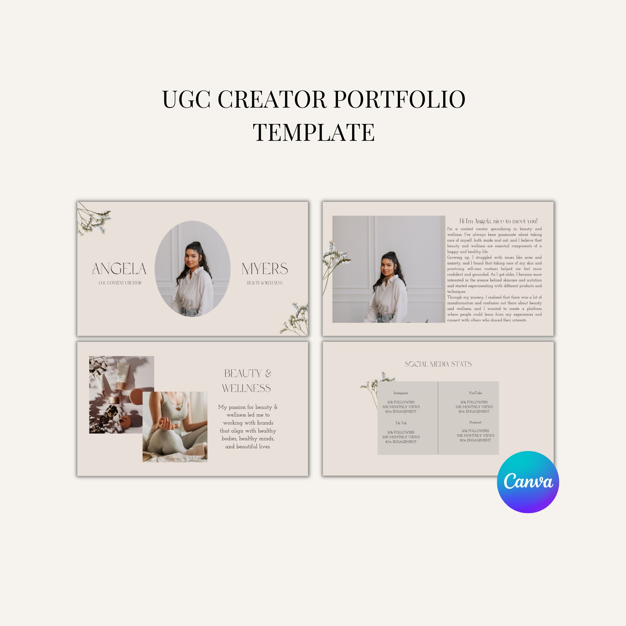 UGC Portfolio Template Ugc Creator Ugc Media Kit Minimal 