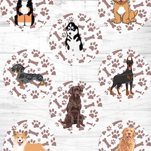 Dog Car Coasters PNG. Car Coaster Digital Download