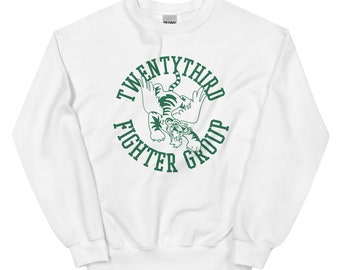 23rd Fighter Group Felpa Unisex Stile Vintage / Flying Tigers Girocollo