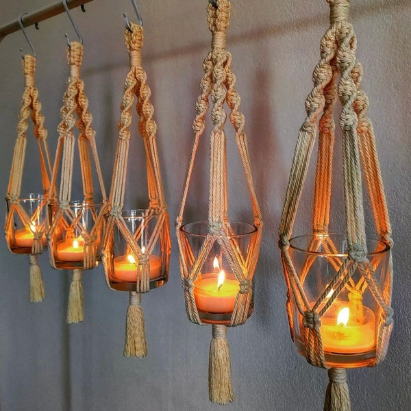 Macrame Candle Holder Etsy