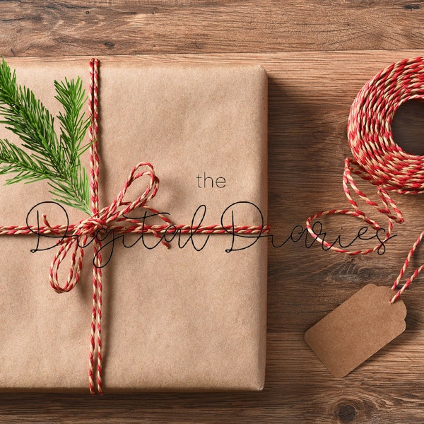 Holiday Gift Mock Up | Christmas Mock Up | Farmhouse Mock Up | Styled Product Stock Photography | Wrapping Mockup | Simple Mockup