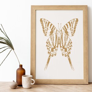 Butterfly art print, boho wall art, neutral butterfly art, digital print, boho girls nursery, butterfly poster vintage, butterfly pictures