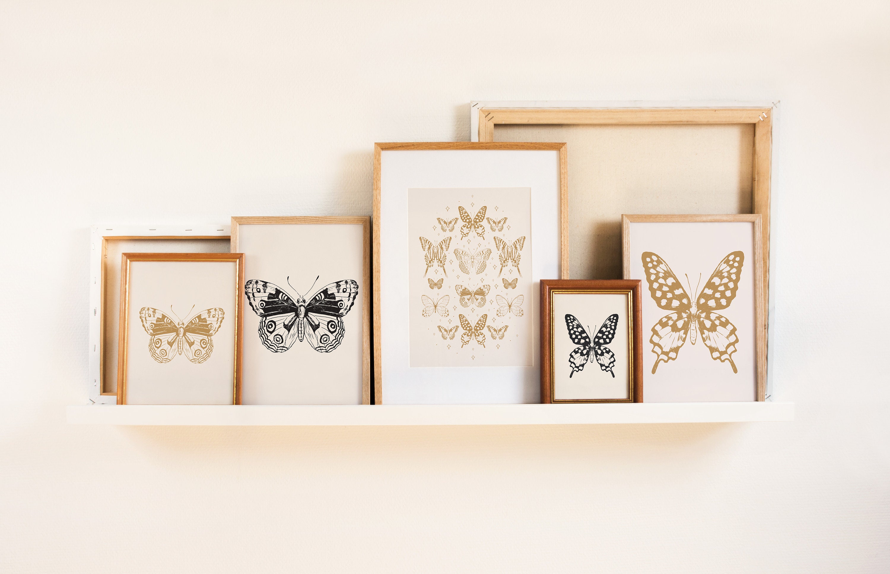 Butterfly Art Print, Boho Wall Art, Neutral Wall Art, Digital Print ...