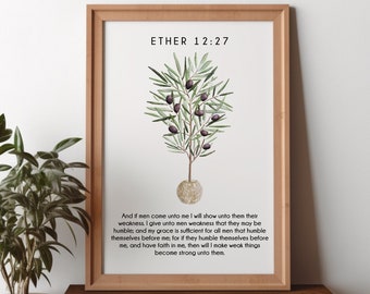 Ether 12:27 Wall Art - Olive Tree - Book of Mormon Wall Art - LDS Wall Art - LDS Gifts