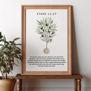 Ether 12:27 Wall Art - Olijfboom - Boek van Mormon Wall Art - LDS Wall Art - LDS Gifts
