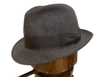 Special Vintage BORSALINO Qualita Extra Superiore Fur Felt Fedora Beige Size 60 Special Vintage BORSALINO Qualita Extra Superiore Fur Felt Fedora Beige Size 60