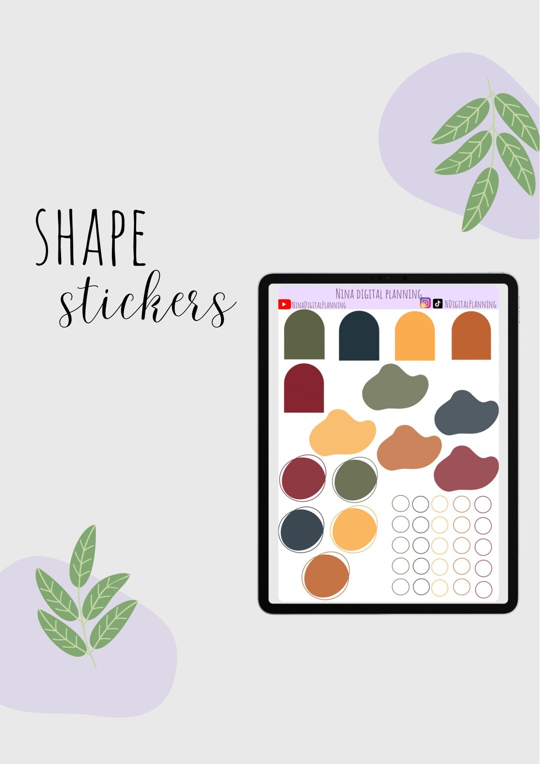 Shape Builder Sticker Shape Stickers for Planning, Png and Goodnotes Stickers. - Etsy
