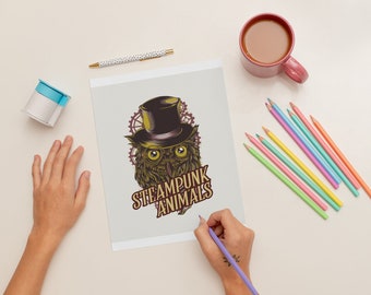 SteamPunk Animals Coloring Pages