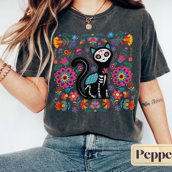 Sugar Skull Cat - Etsy