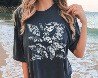 Celestial Butterfly Comfort Colors T-Shirt: Luna Moth Witchy Tee