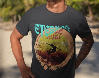 Retro Surf Shirt, Surfing tshirt, 90s surfer t shirt, eternal surf tee, vacation shirt, hawaiian surf tee, unisex surf gift, summer t-shirt