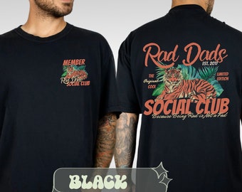 Dad vintage tiger comfort colors shirt, new dad gift, funny dad graphic tee, men’s clothing, dad social club custom tee, Fathers Day gift