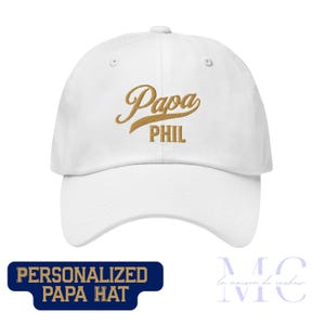 Personalized Papa hat, fathers day gift for papa, grandfather custom hat, fathers day hat for grandpa, new papa gift, personalized papa gift