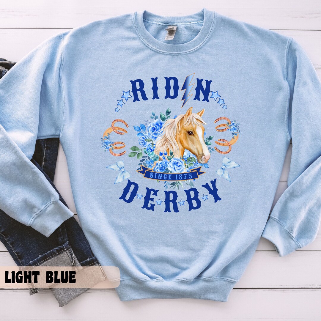 Riding Derby Sweatshirt, Kentucky Horse Racing Crewneck, Kentucky ...