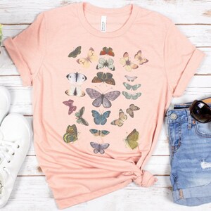 Vintage Butterfly shirt, Aesthetic tshirt, Butterfly lover gift, Cottagecore, retro butterflies, monarch butterfly t shirt, festival tee