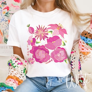 Subtle Fuck Cancer Comfort Colors shirt, custom subtle phrase design tee, Pink Floral print tshirt, funny women’s cancer patient t shirt