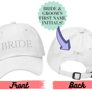 Embroidered Bride Baseball Hat: Personalized Honeymoon Gift