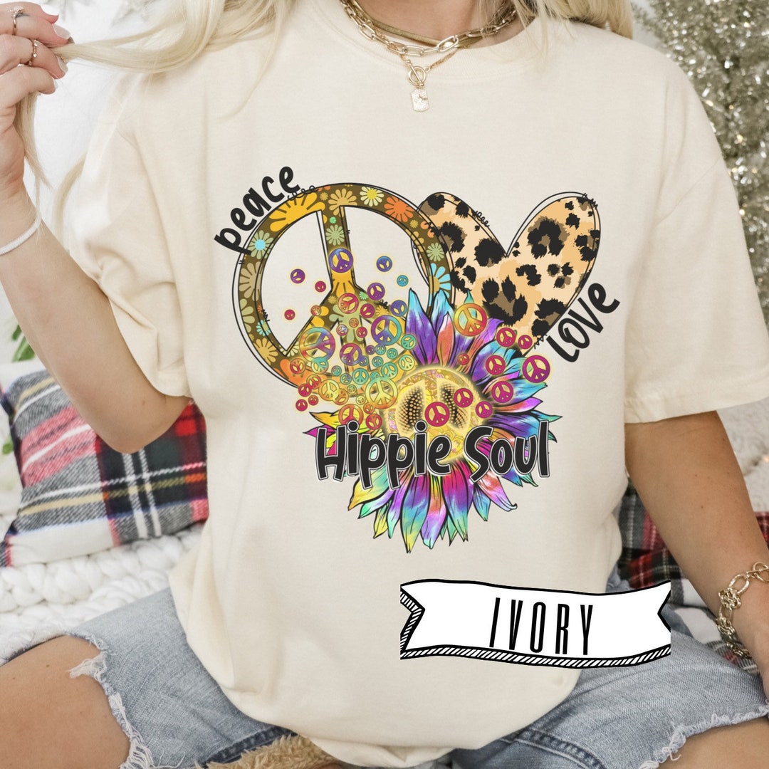 Womens Hippie Shirt, Hippie Mama Comfort Colors Shirt, Hippie Soul