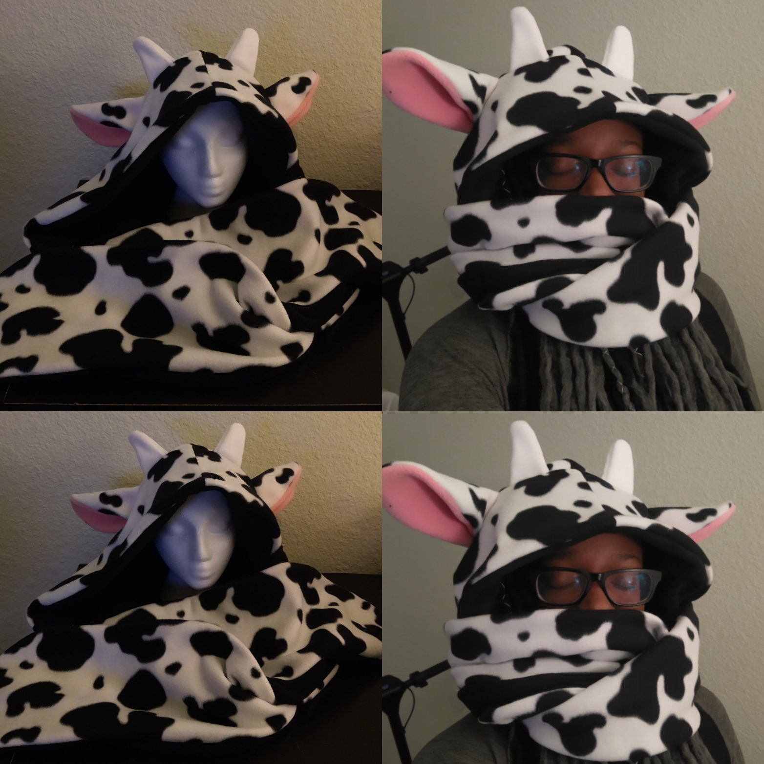 Cow Hoodie With Ears Etsy UK